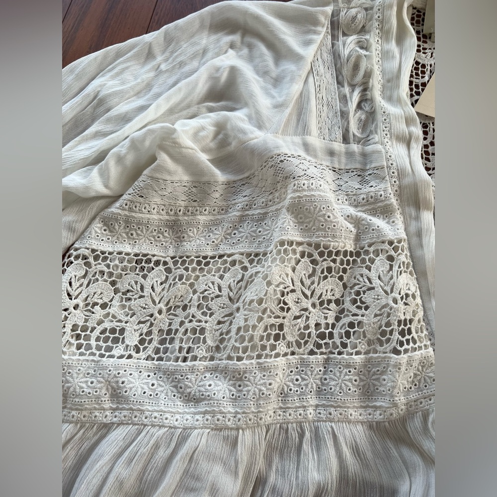Anthropologie Elevenses Kenepa Crochet Lace Kimono - Picture 8 of 13